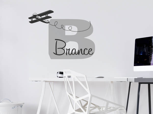 Wandtattoo Brance mit Flugzeug
