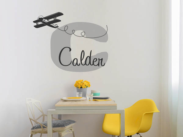 Wandtattoo Calder mit Flugzeug