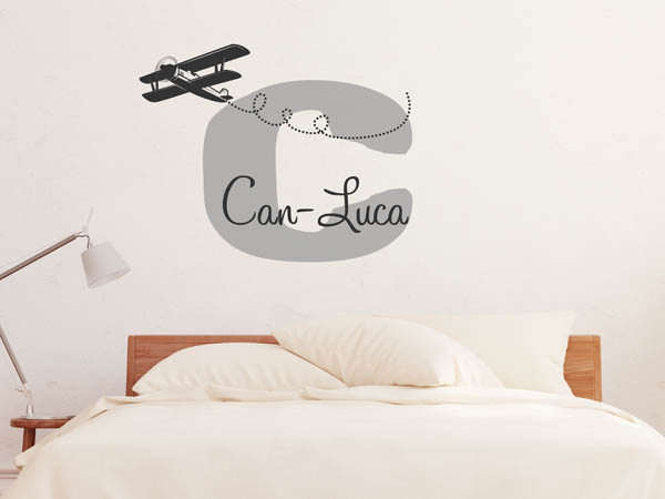 Wandtattoo Can-Luca mit Flugzeug