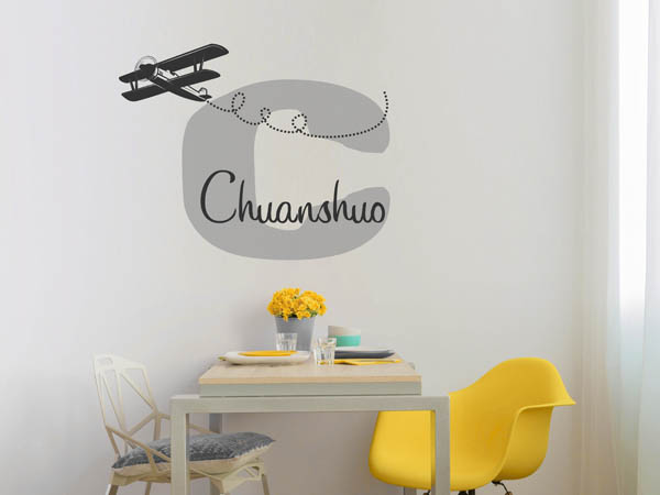 Wandtattoo Chuanshuo mit Flugzeug