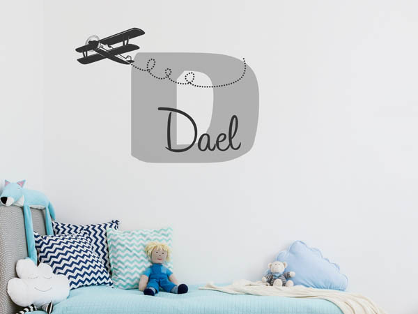 Wandtattoo Dael mit Flugzeug