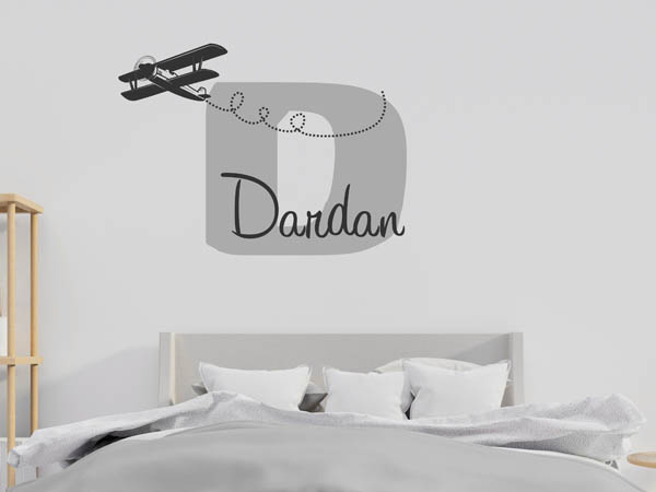Wandtattoo Dardan mit Flugzeug