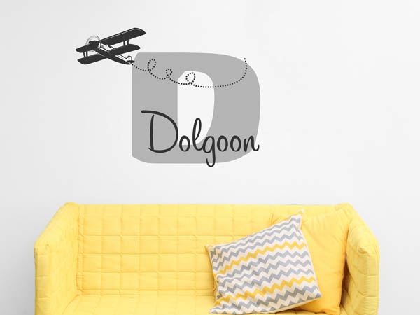 Wandtattoo Dolgoon mit Flugzeug