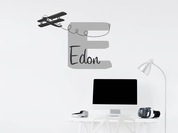 Wandtattoo Edon mit Flugzeug