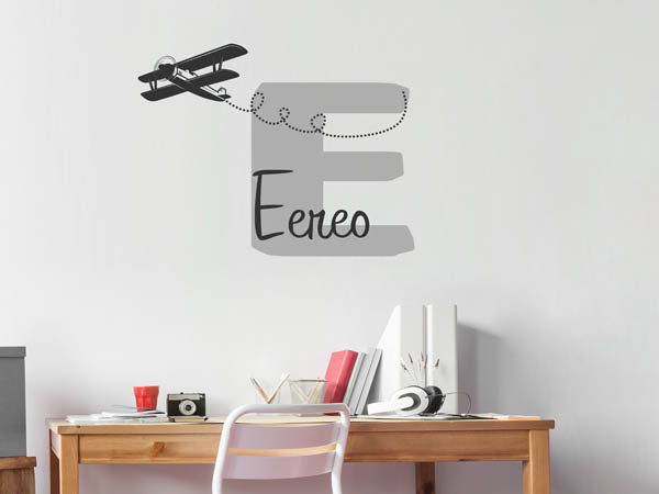 Wandtattoo Eereo mit Flugzeug