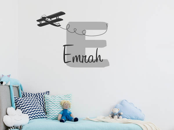 Wandtattoo Emrah mit Flugzeug