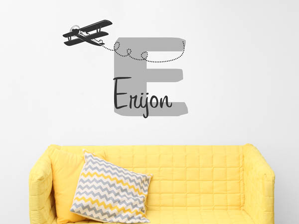 Wandtattoo Erijon mit Flugzeug