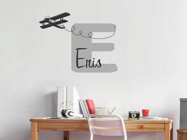 Wandtattoo Eris mit Flugzeug