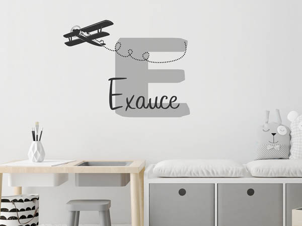 Wandtattoo Exauce mit Flugzeug