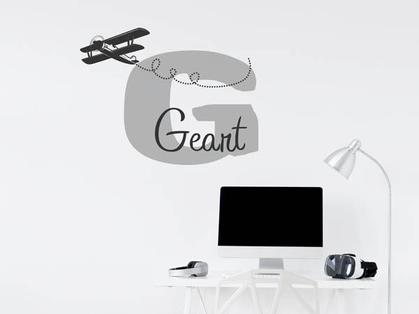 Wandtattoo Geart mit Flugzeug
