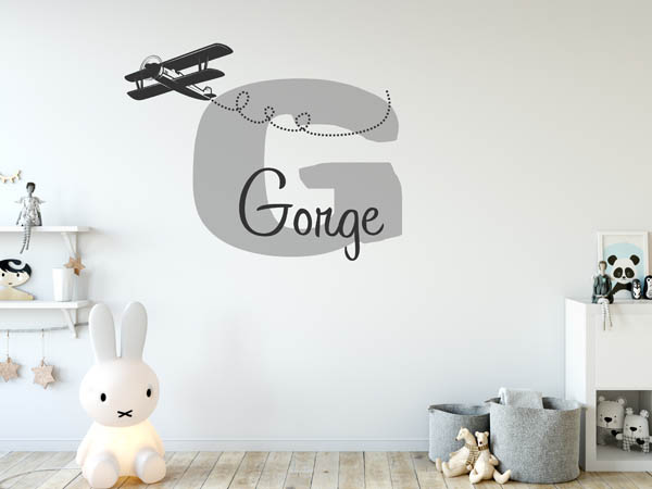 Wandtattoo Gorge mit Flugzeug