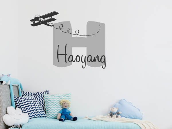 Wandtattoo Haoyang mit Flugzeug