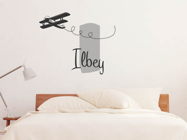 Wandtattoo Ilbey mit Flugzeug