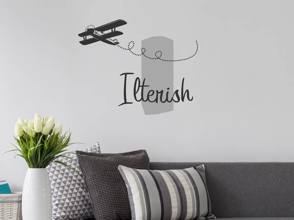 Wandtattoo Ilterish mit Flugzeug