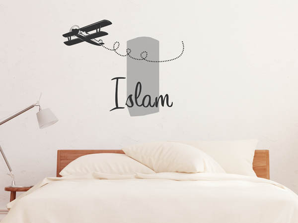 Wandtattoo Islam mit Flugzeug