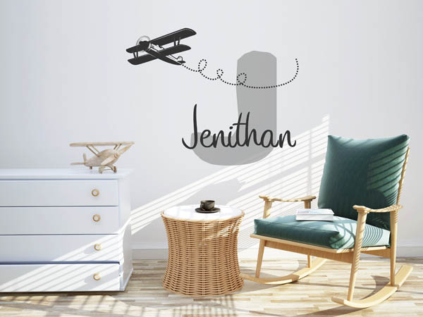 Wandtattoo Jenithan mit Flugzeug