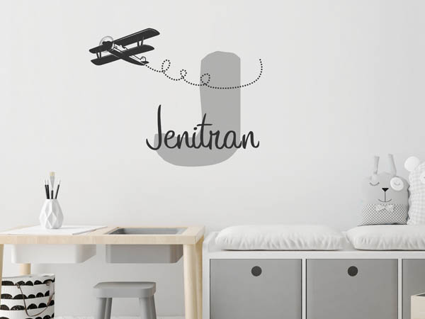 Wandtattoo Jenitran mit Flugzeug