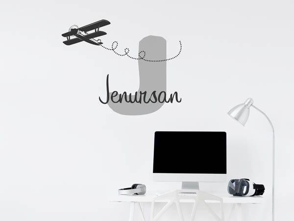 Wandtattoo Jenursan mit Flugzeug