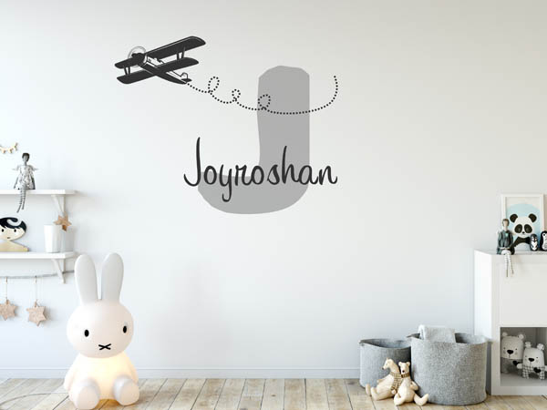 Wandtattoo Joyroshan mit Flugzeug