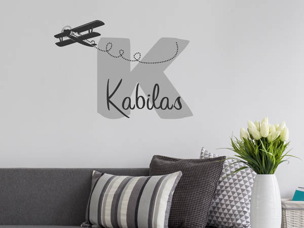 Wandtattoo Kabilas mit Flugzeug