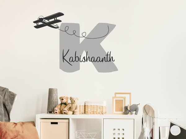 Wandtattoo Kabishaanth mit Flugzeug