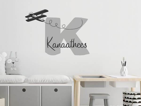 Wandtattoo Kanaathees mit Flugzeug