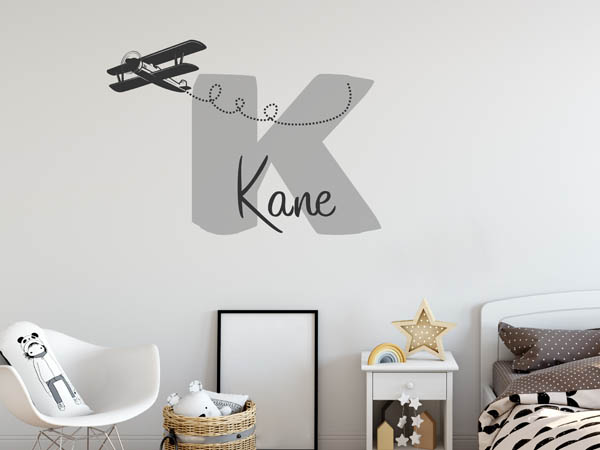 Wandtattoo Kane mit Flugzeug