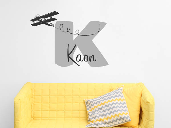 Wandtattoo Kaon mit Flugzeug