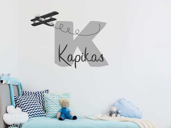 Wandtattoo Kapikas mit Flugzeug