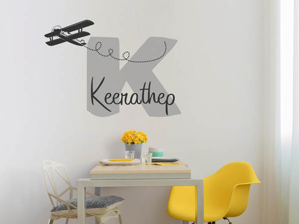 Wandtattoo Keerathep mit Flugzeug