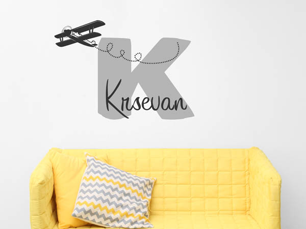 Wandtattoo Krsevan mit Flugzeug