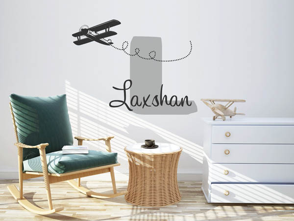 Wandtattoo Laxshan mit Flugzeug