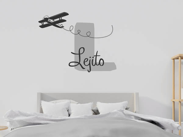 Wandtattoo Lejito mit Flugzeug