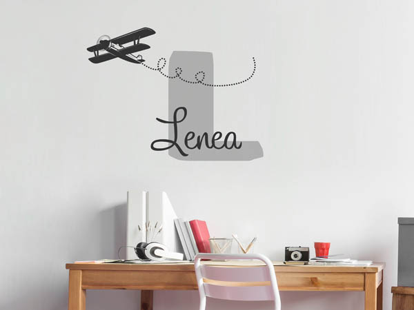 Wandtattoo Lenea mit Flugzeug