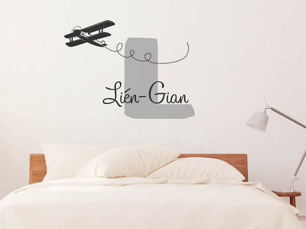 Wandtattoo Lién-Gian mit Flugzeug