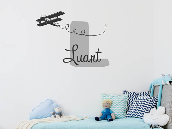 Wandtattoo Luart mit Flugzeug