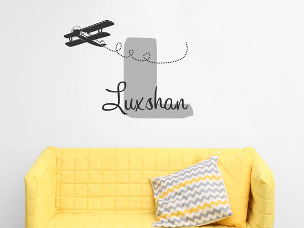 Wandtattoo Luxshan mit Flugzeug