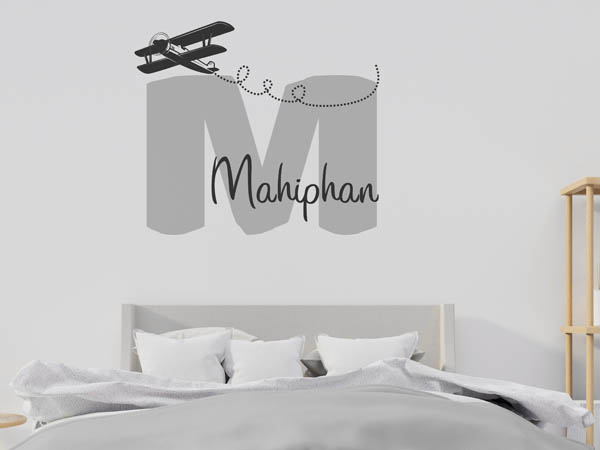 Wandtattoo Mahiphan mit Flugzeug