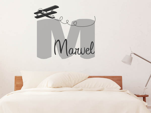 Wandtattoo Marvel mit Flugzeug