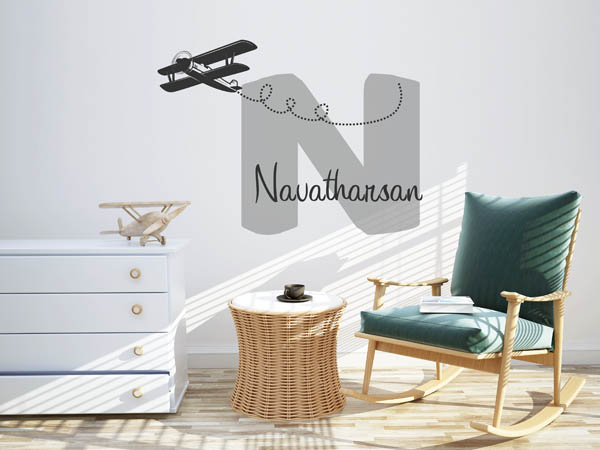 Wandtattoo Navatharsan mit Flugzeug