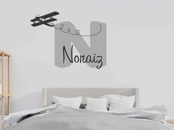 Wandtattoo Noraiz mit Flugzeug