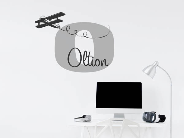 Wandtattoo Oltion mit Flugzeug