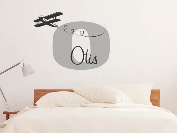 Wandtattoo Otis mit Flugzeug