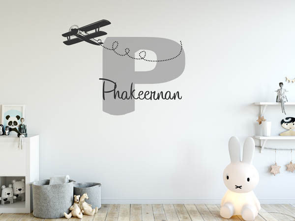 Wandtattoo Phakeernan mit Flugzeug
