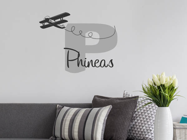 Wandtattoo Phineas mit Flugzeug
