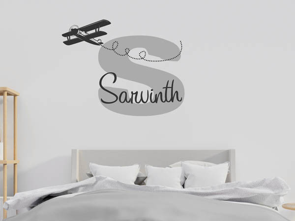 Wandtattoo Sarvinth mit Flugzeug