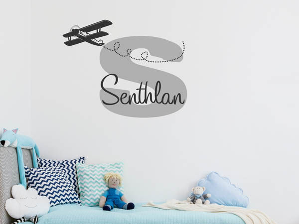 Wandtattoo Senthlan mit Flugzeug