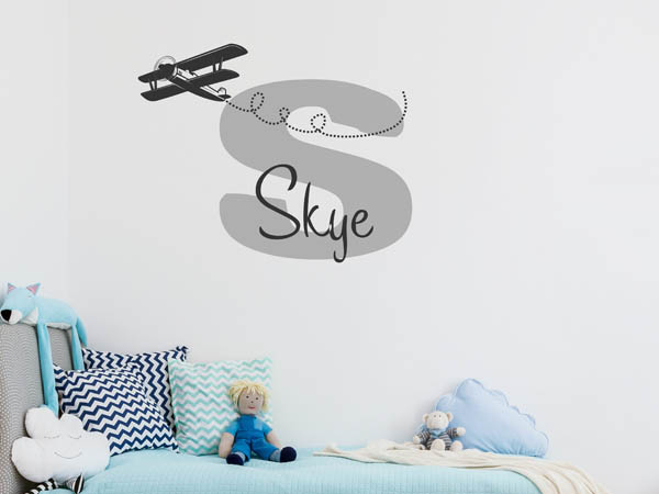 Wandtattoo Skye mit Flugzeug
