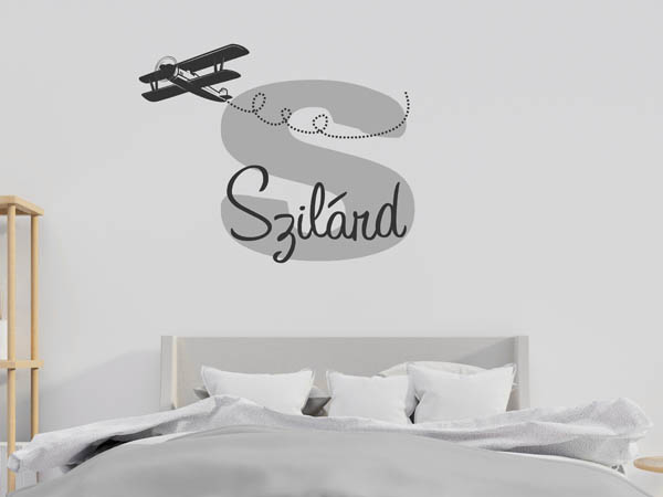Wandtattoo Szilárd mit Flugzeug