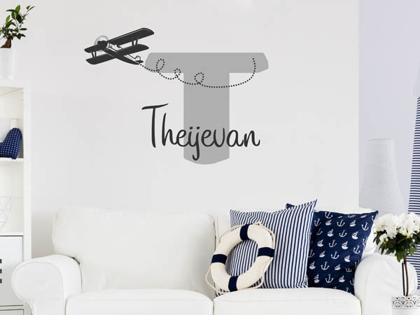 Wandtattoo Theijevan mit Flugzeug